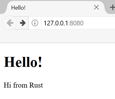 hello dari rust